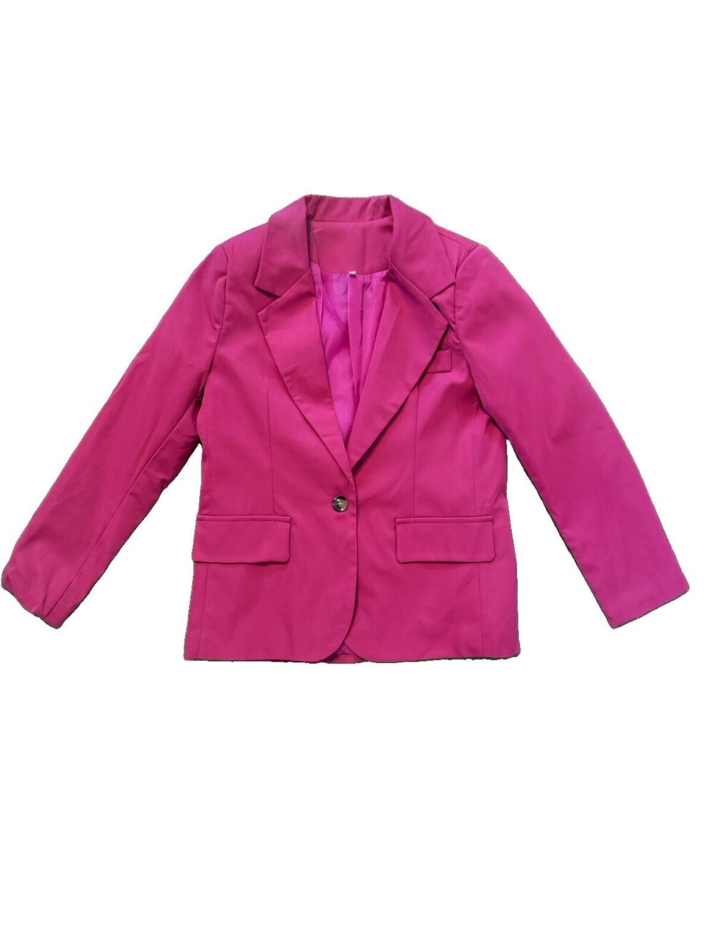 Blazer | Women’s | Medium | Hot Pink | Business Suit | Padded Shoulders